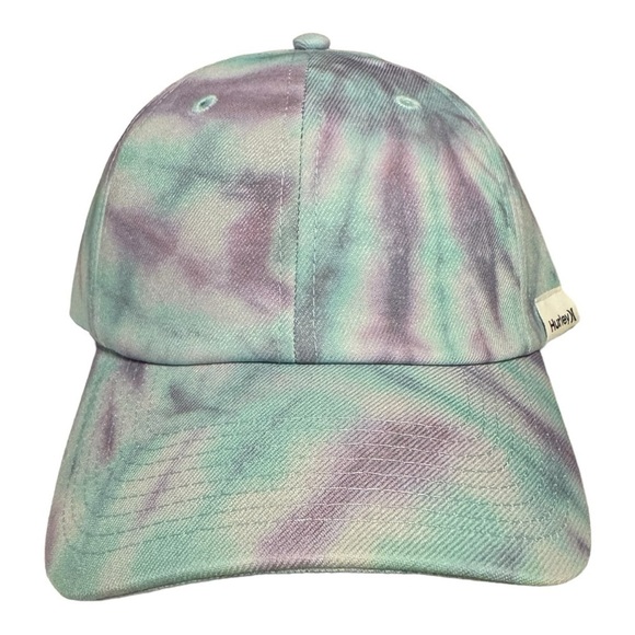 NWT Hurley Pastel Tie Dye Baseball Cap, Teal and Purple - Picture 8 of 9